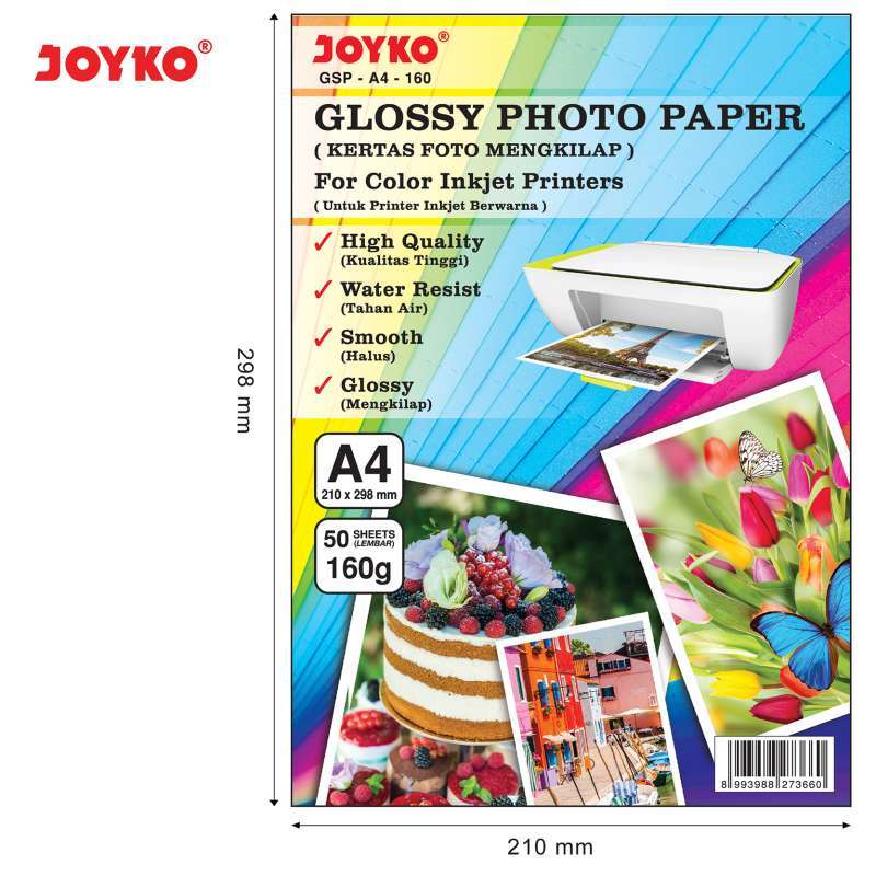Jual Joyko Glossy Photo Paper Kertas Foto GSPA4160 [50 Sheets] di
