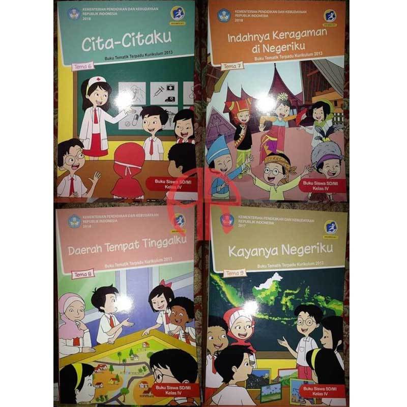 Promo .:: Paket 9 Buku Tematik Kelas 4 Sd Tema 1 2 3 4 5 6 7 8 9 ...
