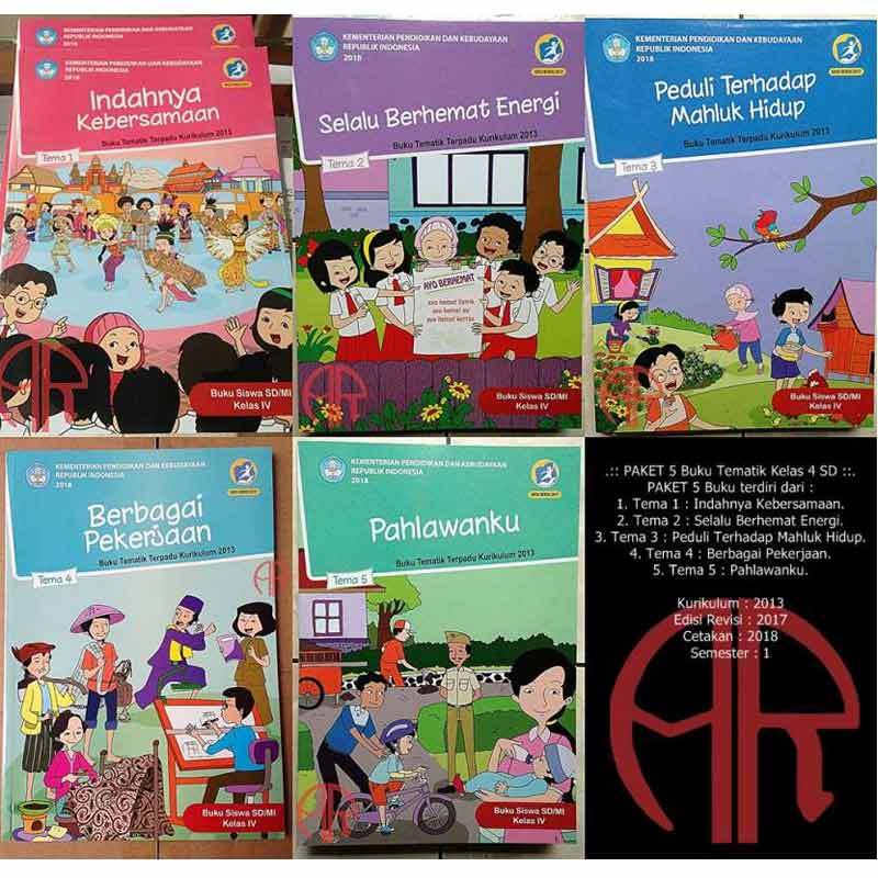 Promo .:: Paket 9 Buku Tematik Kelas 4 Sd Tema 1 2 3 4 5 6 7 8 9 ...