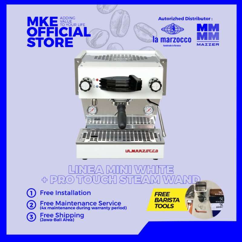 Jual La Marzocco Linea Mini White IOT 220V Pro Touch Steam Wand di