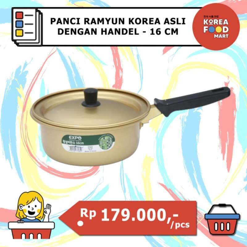 Panci Ramyon Jual PANCI RAMYUN KOREA ASLI DENGAN HANDEL / ALUMUNIUM POT WITH HANDEL ...