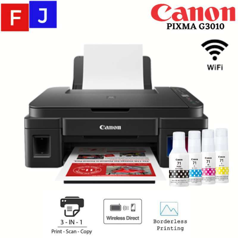 Promo Canon Inkjet Printer PIXMA G3010 (Print Scan Copy Wifi