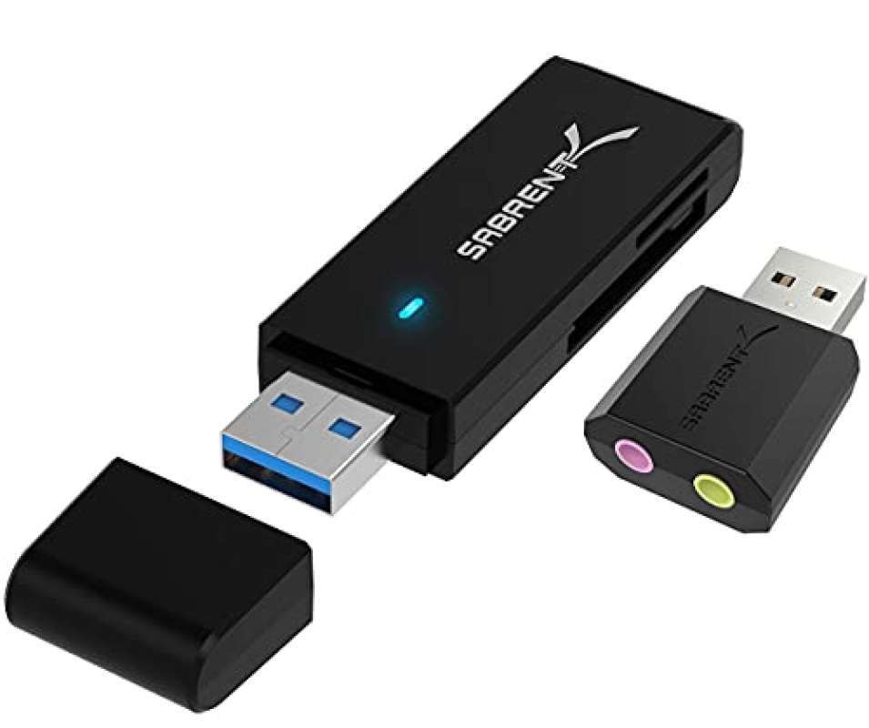Jual Sabrent USB 3.0 Micro SD and SD Card Reader + USB External Stereo