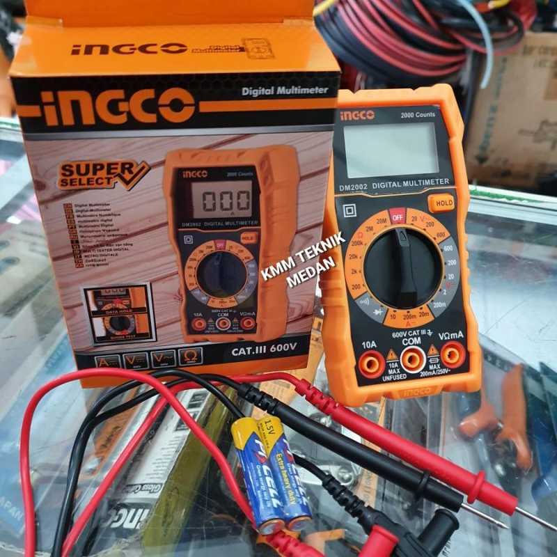 Jual INGCO MULTIMETER MULTITESTER DIGITAL DM2002 MULTI METER TESTER di