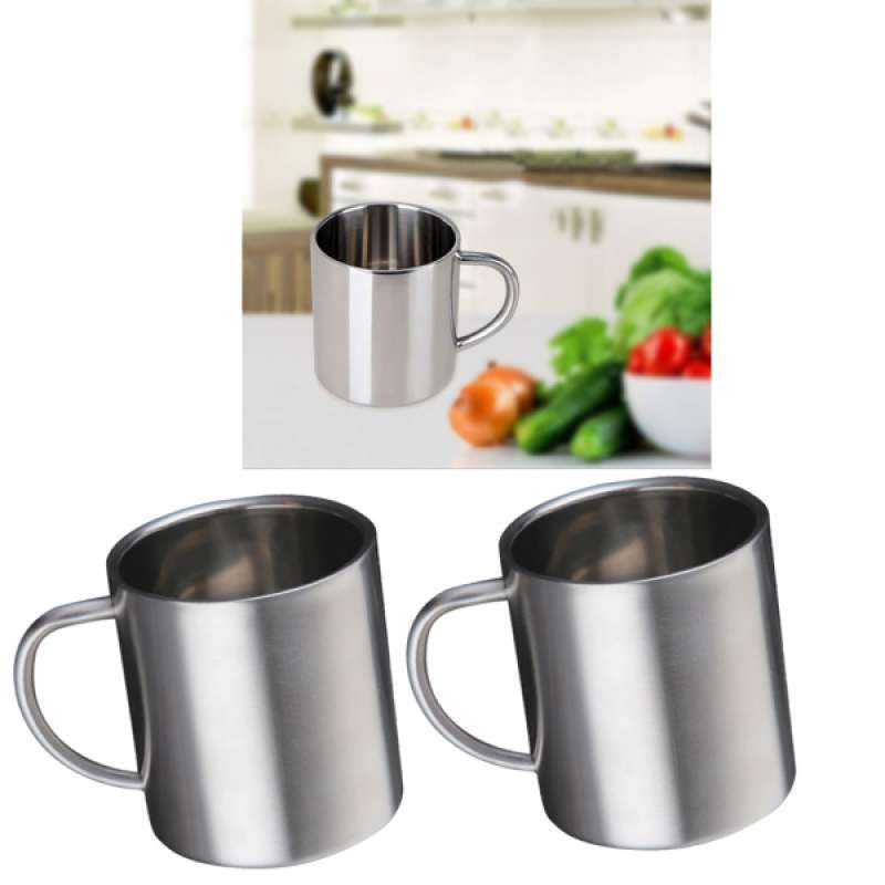 Promo OEM 3x Stainless Steel Beer Mug Coffee Cup Tea Double Wall