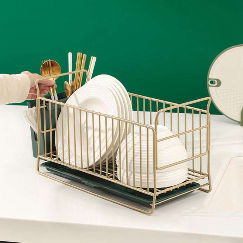 Jual Dish Drying Rack Dish Drainer Organizer Rack For Dining Room