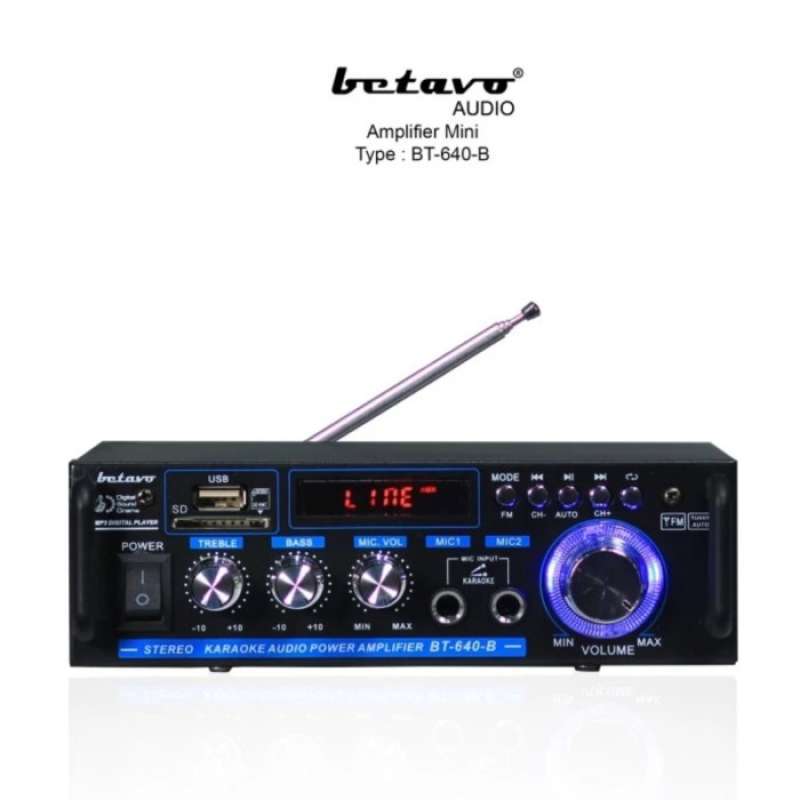 Promo Terbaik Amplifier Betavo Bt640 B Bluetooth Fm Usb Sd Ampli Mini