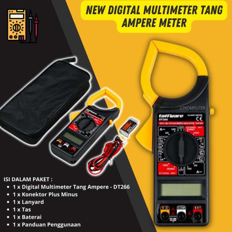 Promo Pengukur Arus Listrik Tang Ampere Meter Digital Clamp Multimeter