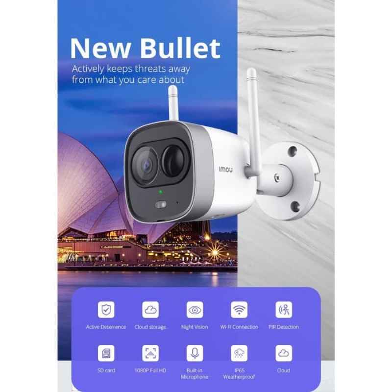 Jual Imou New Bullet 2mp Hd 1080p Outdoor Wireless Ip Camera Dual Antena Di Seller Aj Comp