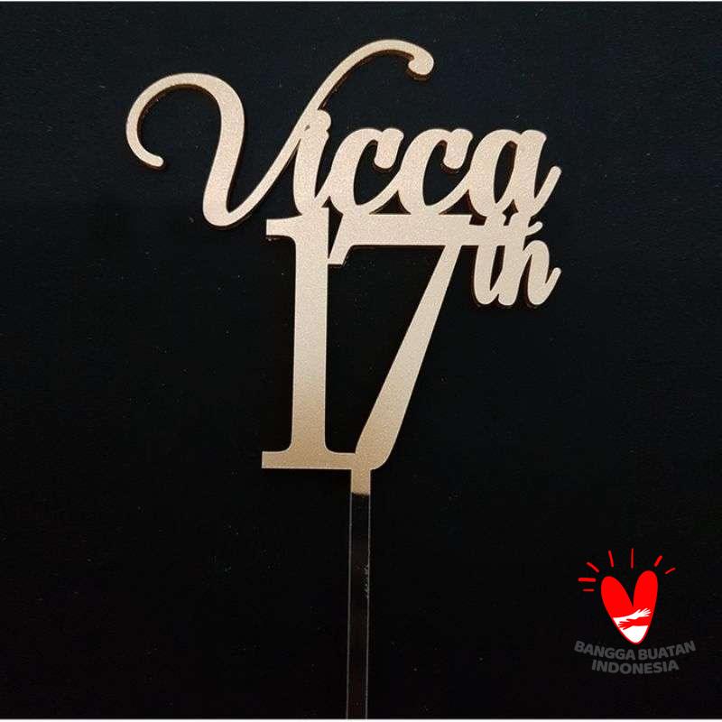 Jual Hello Studio Sweet Seventeen Topper - Hiasan Kue Ulang Tahun 13cm