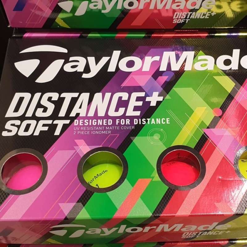 Promo Golf Ball Taylormade Distance + Distance+ Plus Soft Color Bola ...