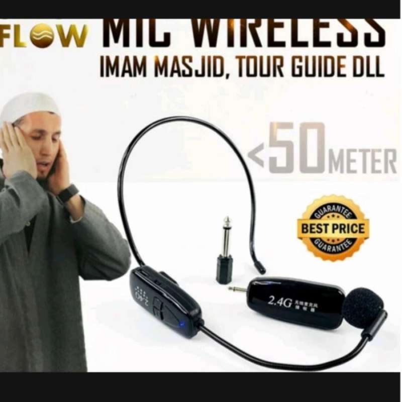 Promo uhf mikrofon wireless musholla mic tur presentasi imam masjid ...