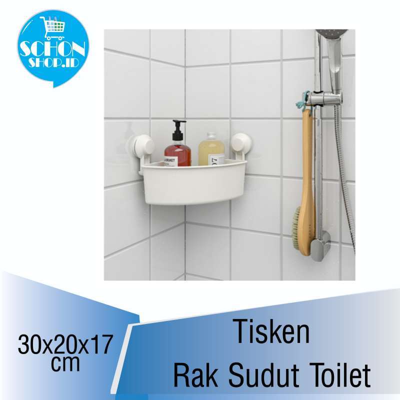 Promo Rak Sudut Toilet Tisken Putih Diskon 23 di Seller