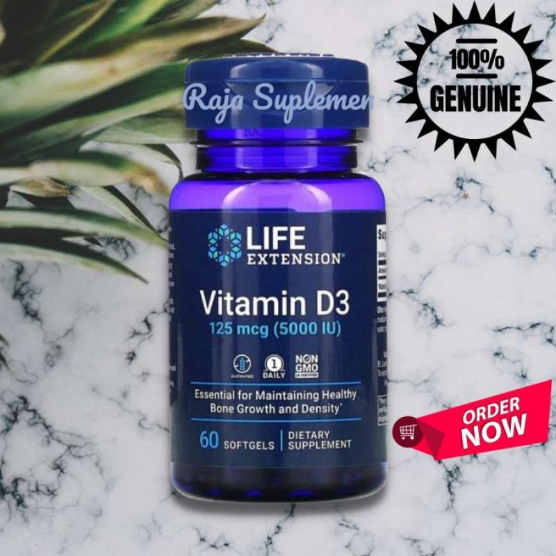 Promo Life Extension, Vitamin D3, 125 mcg (5,000 IU), 60 Softgels