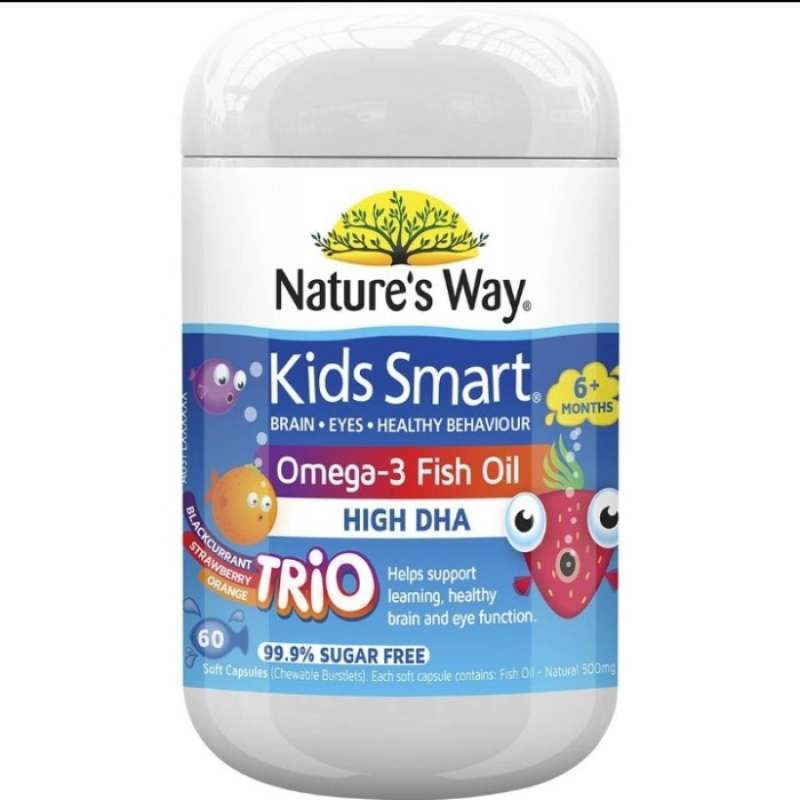 Jual Natures Way Kids Smart Omega3 Fish Oil HiGH DHA 60 Soft Capsules