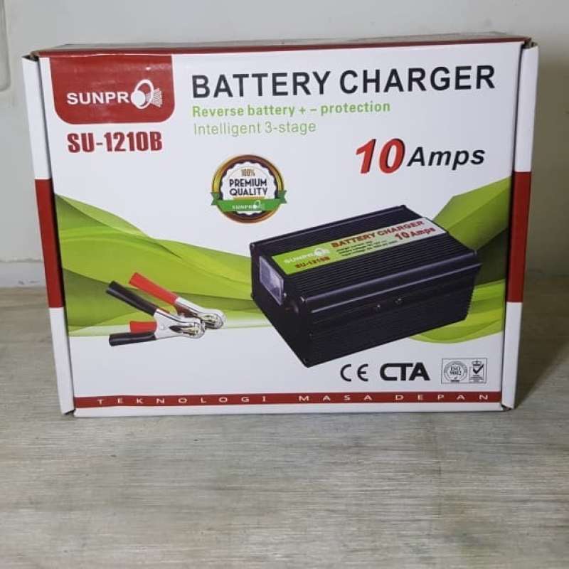 Promo Charger Aki / Cas Aki Portable Sunpro SU 1210 B Diskon 23% di