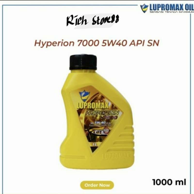 Promo Lupromax Hyperion 7000 5W 40 API SN Oli Mobil Fully Synthetic 1 ...