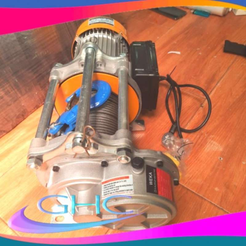 Jual Electric Winch Hoist 1200 Kg Sling 50 Meter Weka Katrol Electrik