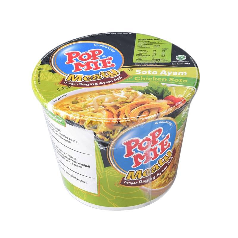 Jual Pop Mie Cup Meaty Rasa Soto Ayam 110 g/4 pcs Online ...