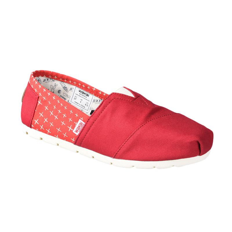 jual wakai sw01614 sashiko sepatu wanita maroon jual wakai sw01614 sashiko sepatu wanita maroon