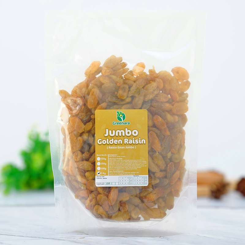 Jual Jumbo Golden Raisin 1Kg / Kismis di Seller GREENARA Kota Jakarta