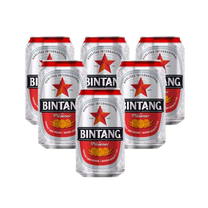 Jual Bintang Bir Minuman Alkohol [kemasan Kaleng/ 320 Ml/ 6 Kaleng] Di