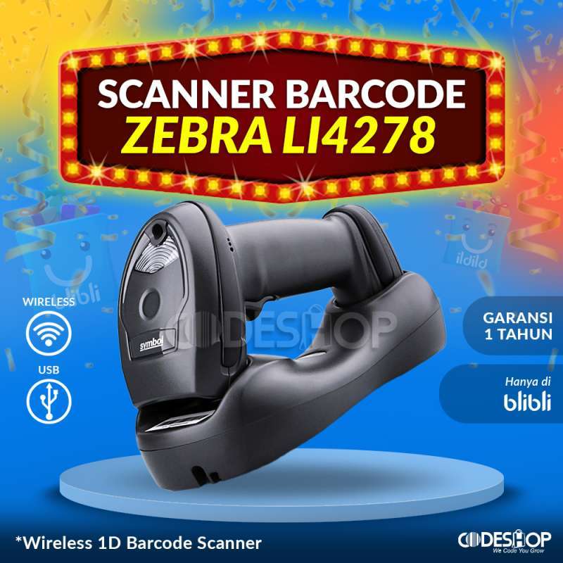 Jual BARCODE SCANNER WIRELESS ZEBRA SYMBOL LI4278 SCANNER WIRELES LI