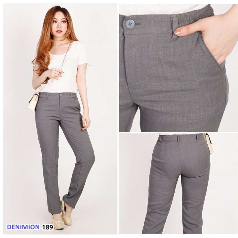 Promo [2 WARNA] [SIZE S-8L] Celana Kerja Celana Kantor Wanita Celana