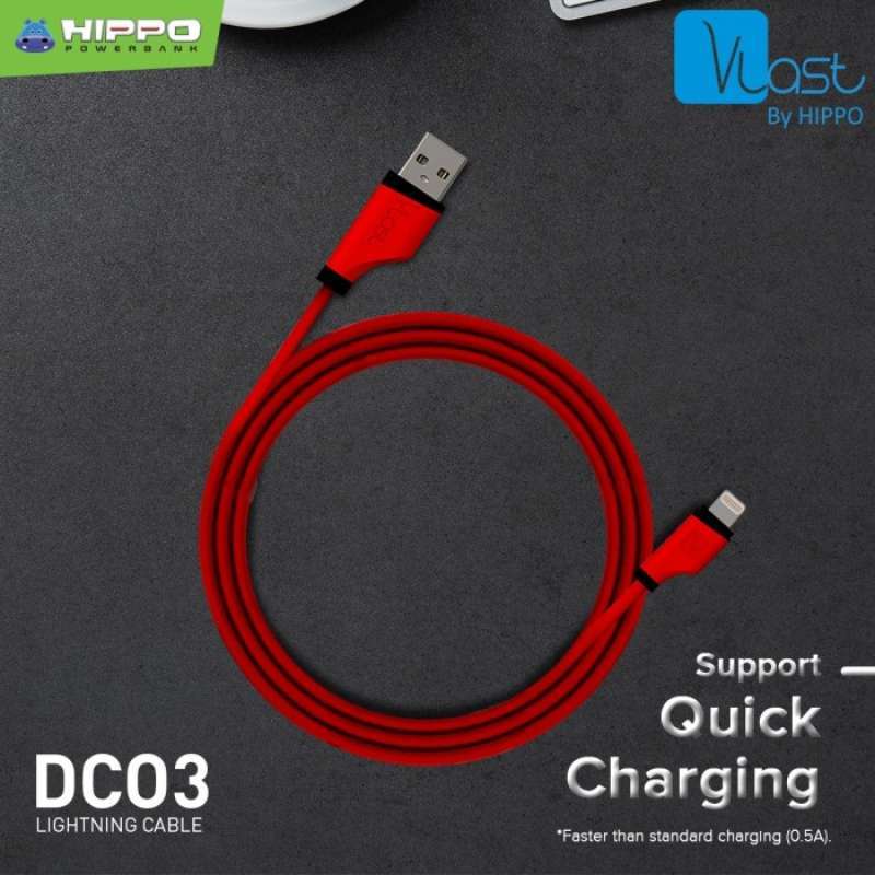 Pr omo Readystok Hippo Kabel Data Iphone Lightning 100Cm Vlast Dc-03