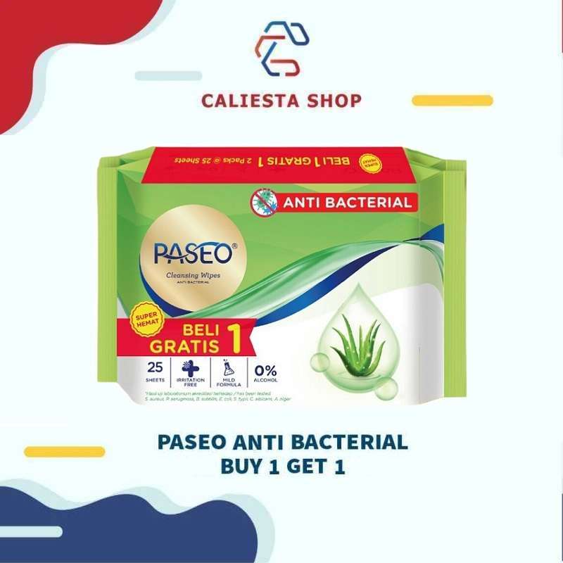 Promo buy 1 Get 1 Paseo Cleansing Wipes Anti Bacterial 25 Sheets promo-buy-1-get-1-paseo-cleansing-wipes-anti-bacterial-25-sheets