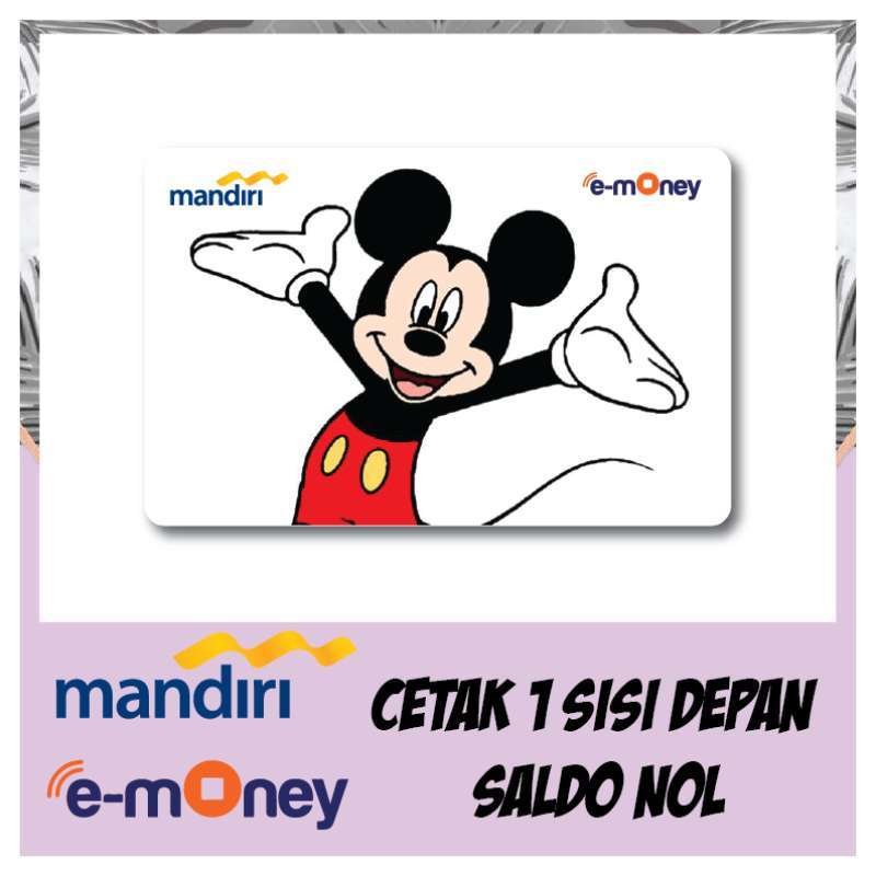 Jual Kartu Etoll Mandiri Emoney Kartun Anime Mickey Mouse Pose 29