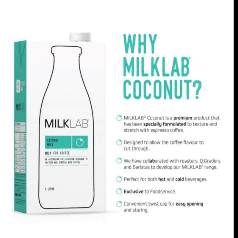 Jual Coconut Milk MILKLAB 1L (milk for coffee) di Seller Sahabat