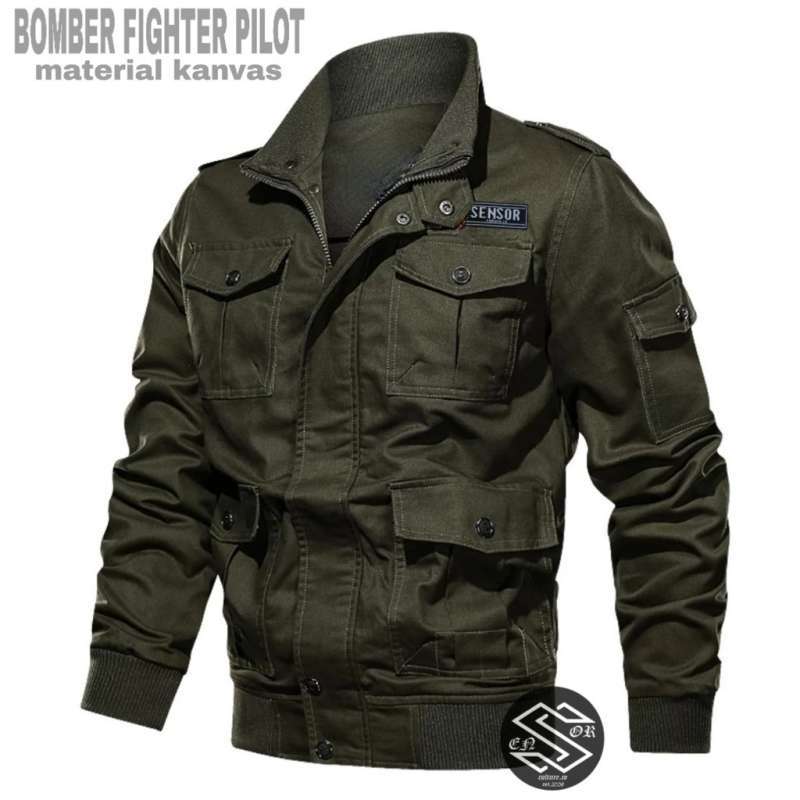 Jual [TAMPIL LEBIH KEREN] Jaket Bomber Pria Fighter Pilot Premium