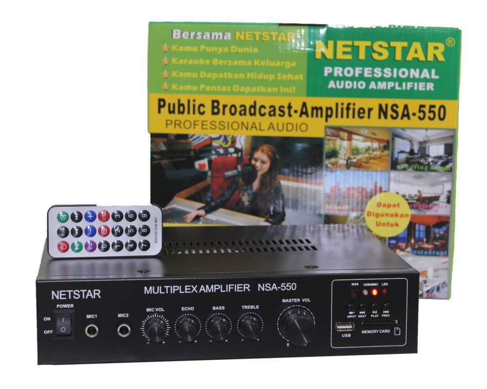 Jual Ampli (toa / Ceiling) Nsa 550 Power Amplifier Bluetooth Untuk