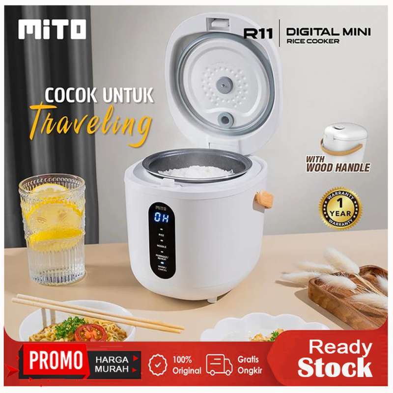 Promo Rice Cooker Mini Digital Mito R11 Kapasitas 0.5 Liter Putih