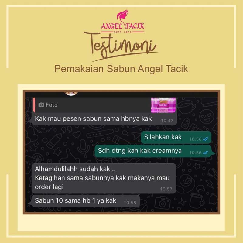 Jual SABUN PENGHILANG JERAWAT BY ANGEL TACIK SKINCARE