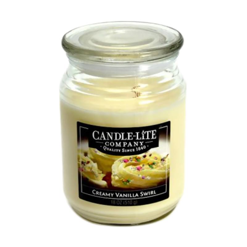 Promo Candle Lite Creamy Vanilla Swirl Lilin Aroma Terapi [18 Oz