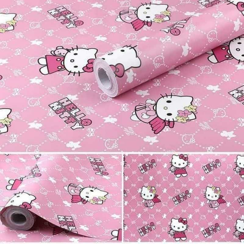 747 Wallpaper Dinding Kamar Hello Kitty Pink - MyWeb