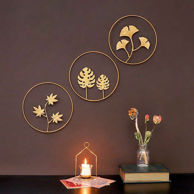 Promo Home Decor Leaf Wall Decoration 8 Desain Hiasan Dinding Daun Rumah. Gold Diskon 35 di