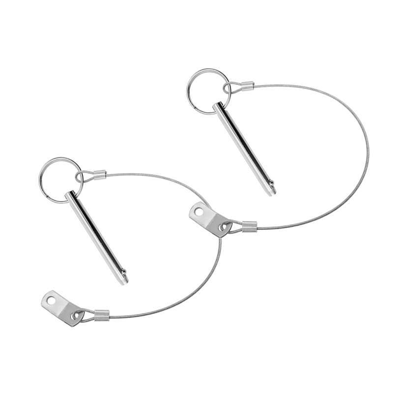 Jual 2x Stainless Steel Quick Release Pin Lanyard Bimini Top Deck Hinge