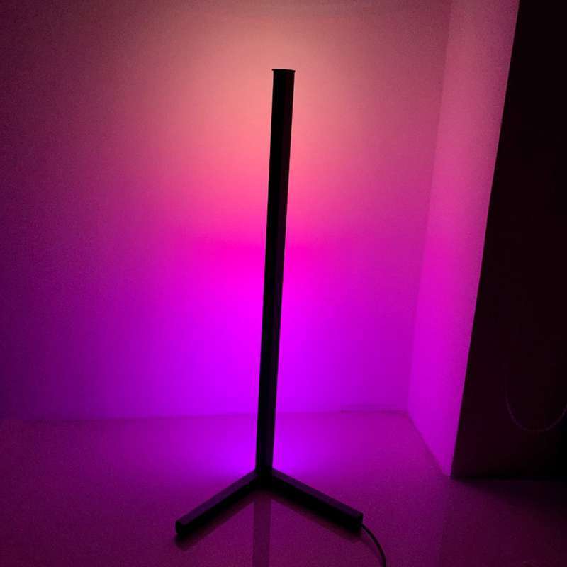 Promo Color Changing RGB Mood Lighting Metal LED Corner Floor Wall Lamp ...