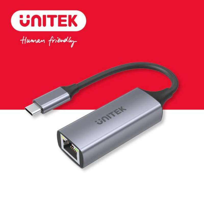 Jual (UNITEK)UNITEK aluminum alloy USB3.1 Gen1 USBC to RJ45 wired