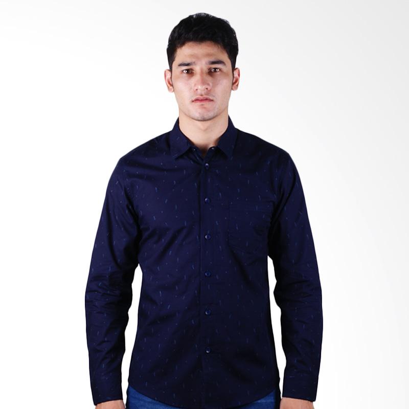 Jual DSVN Quinian Kemeja Pria Navy Online Harga Jual DSVN Quinian Kemeja Pria Navy Online Harga