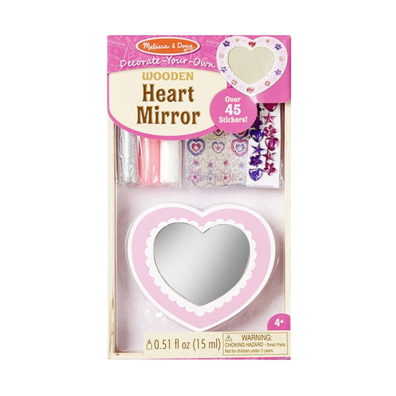 Jual FBO - Melissa & Doug DYO Wooden Heart Mirror Mainan 