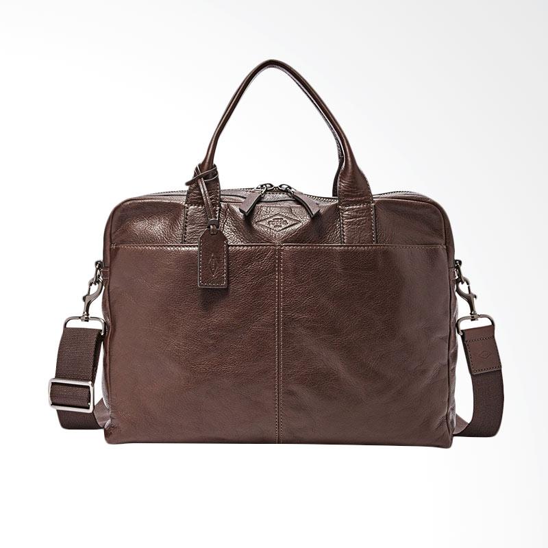 Jual Fossil  Wyatt Workbag Tas  Pria  Dark Brown MBG9228 