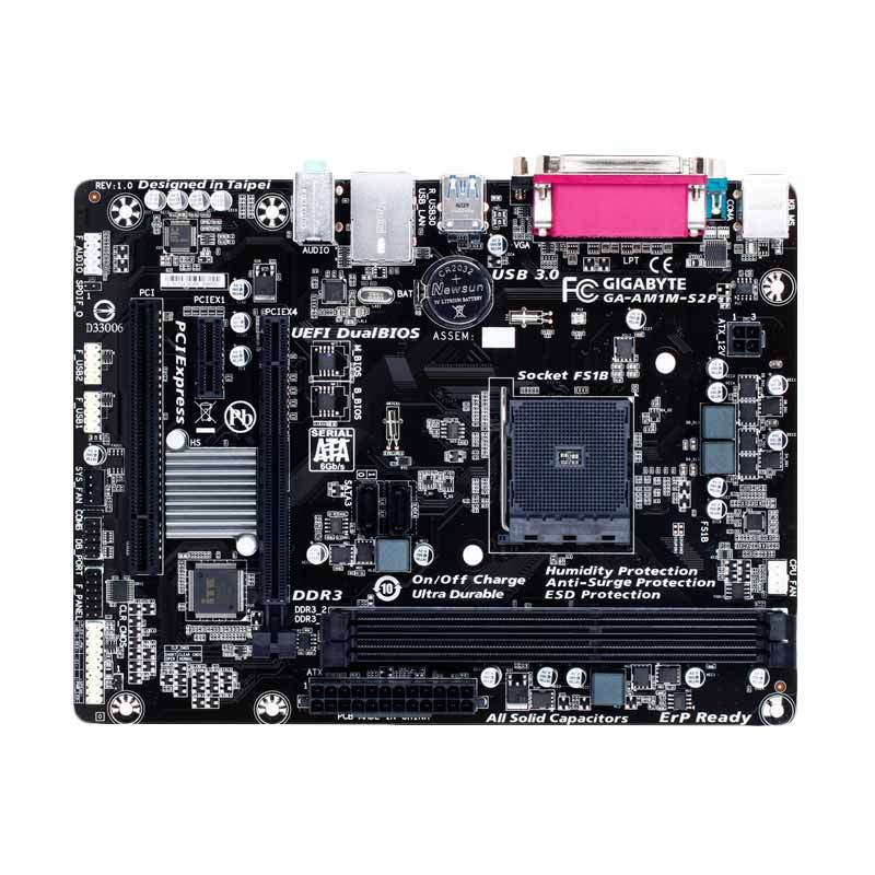 Jual Gigabyte GA-AM1M-S2P AMD APU Socket FS1b onboard AMD