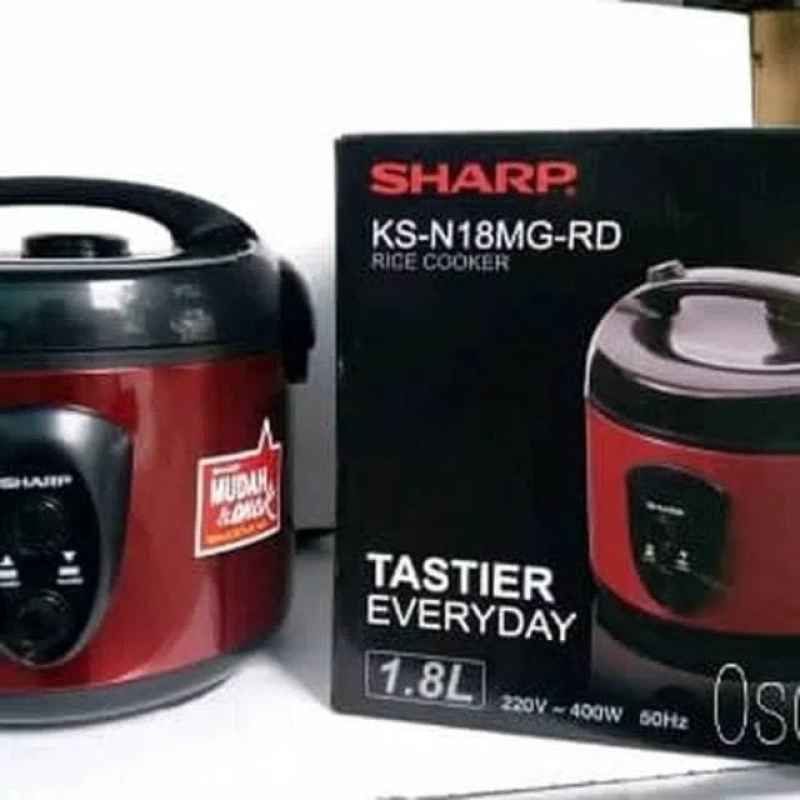 Promo SHARP KSN18MGRD RICE COOKER 1.8 LITER RED FUNGSI 3IN1 HEMAT