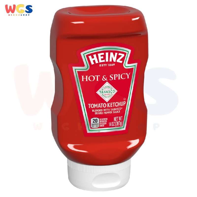 Jual Heinz Hot and Spicy Tomato Ketchup With Tobasco Pepper Sauce 397g
