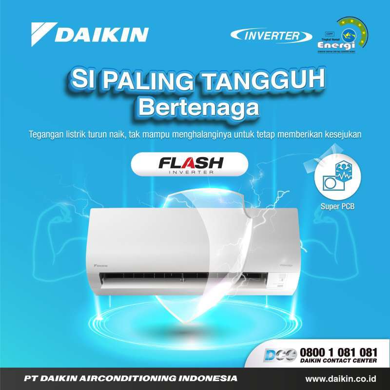 Promo #garansiresmi Daikin Ftkq25uvm4 Ac Flash Inverter [1 Pk] White ...