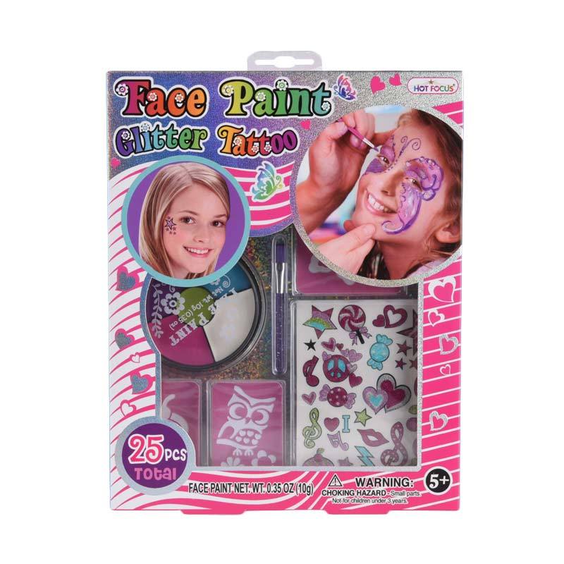 Jual Hot Focus Face Paint Glitter Set Tattoo [25 Pcs